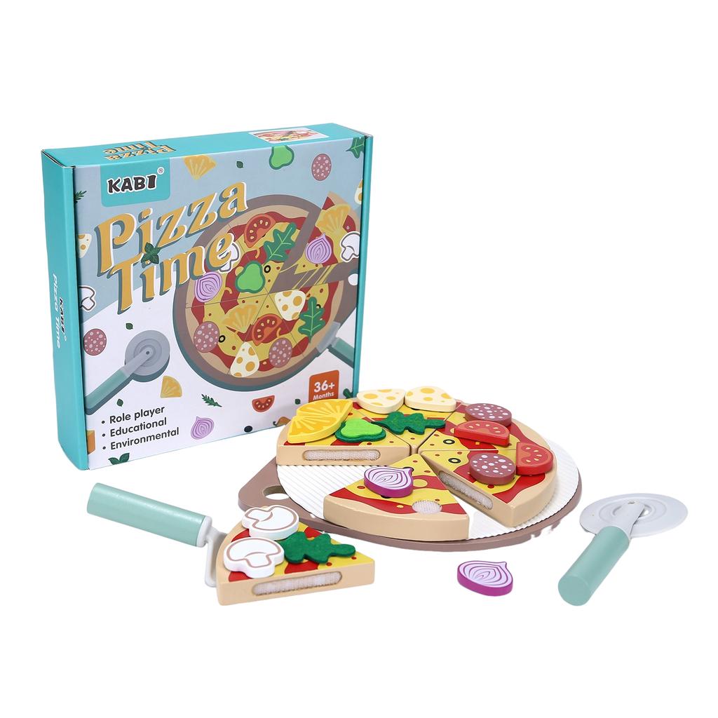 Simulation Food Children Pretend Kitchen Toys Playsets wooden Hamburger Pizza Cake rack Set Pretend To Play Children's Kitchen Game