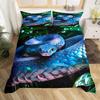 Snake Duvet Cover Python Bedding Set Gift for Teen Adult, Rainforest Animal Snake Comforter Cover Wildlife Reptiles Quilt Cover