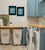 Inkdotpot 2 Piece Laundry Signs for Laundry Room Decor Wash Dry Fold Repeat Poster With Frame, Laundry Room Wall Art Signs Framed