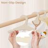 20 Packs Wooden Baby Hangers for Clothes, 9 Inch Wood Newborn Baby Girl Boy Hangers for Nursery Cute Kids Toddlers Children Infant Hanger for Baby