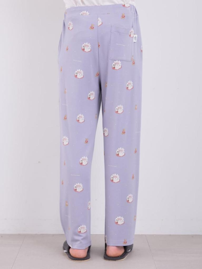 Gelato Pique HOLIDAY HOMME Bear Cake Print Long Pants PMCP245253 NVY Men's