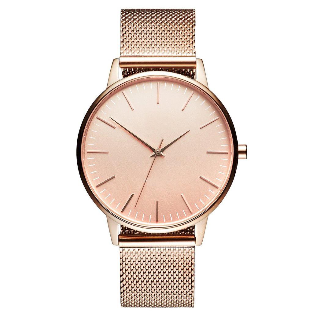 Trend Fashion Metal Mesh Belt Quartz Watch Mv Watch Business Leisure Ultra-Thin Watch Can Be Small Correction Label