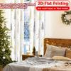Flat Printing Festive Doodles Curtain Fabric Versatile Polyester Curtains Decorations Home Use Set Of 2 Modern Made Washable