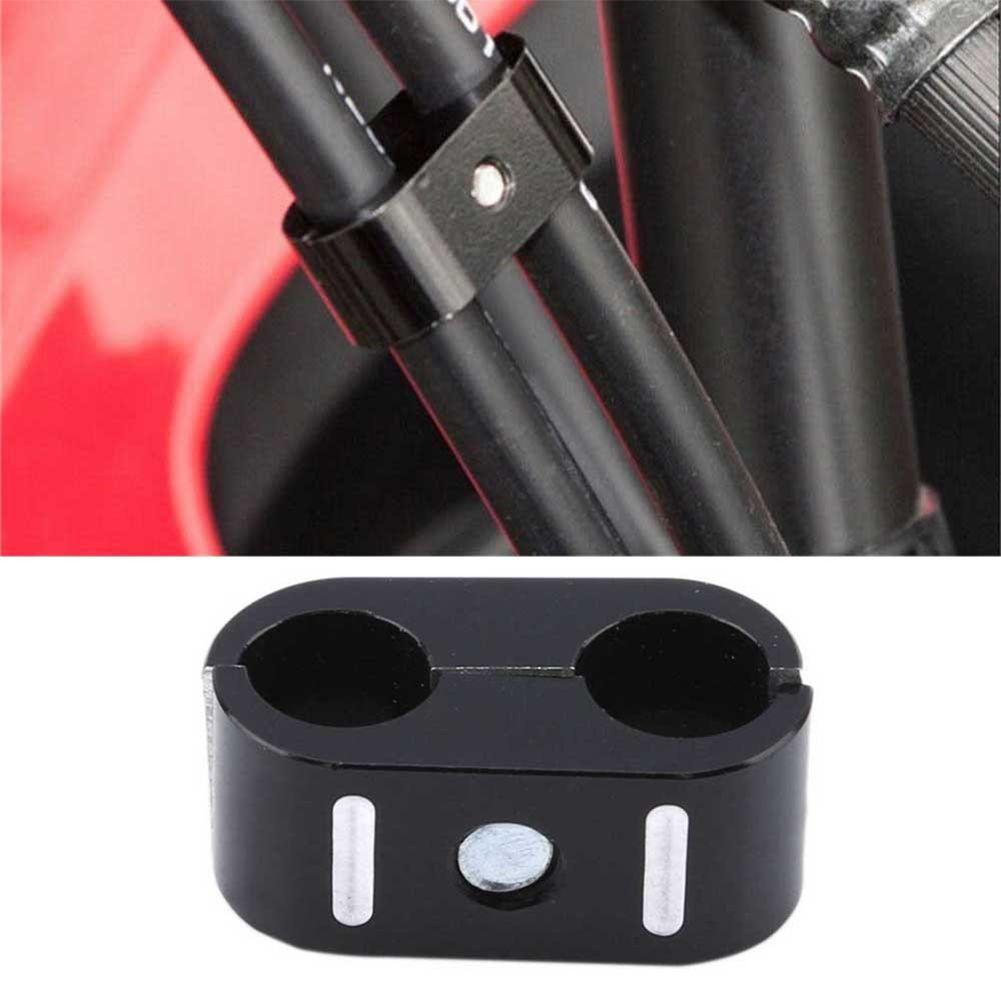 Clutch Brake Motorcycle Cable Guide Hydraulic Black Aluminum Brake Line Holder Hose Wire Clip 2.5*1.2cm