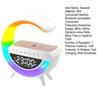 Yousheng G-Shaped LED Wireless Speaker 15W Fast Charging Alarm Clock with 13 Lighting Modes Bedroom Nightstand Lamp Bluetooth-compatible 5.2 Speaker