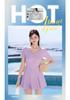 Women's 2026 New Style One-Piece Swimsuit: Elegant, Conservative, Tummy-Covering, Slimming, Pure Color, Sexy Swimwear for Hot Springs