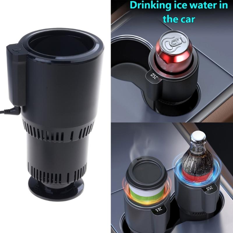 Auto Beverage Coolers And Heater Cooling Heating Car Cup Holder Refrigerator For Driving Comfort In Vehicle