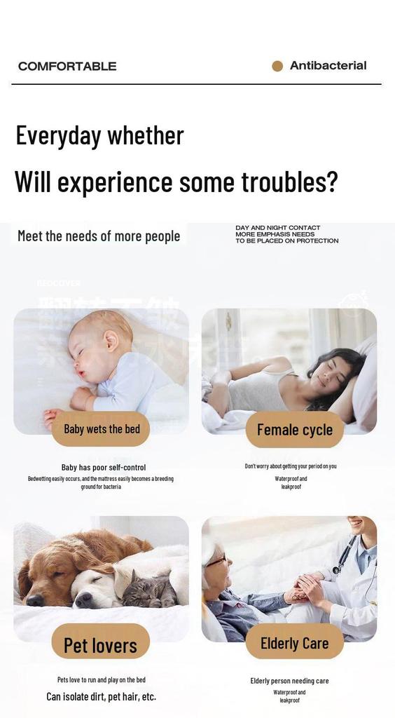 Quilted Waterproof Mattress Protector for Mother & Baby - 2025 New Style