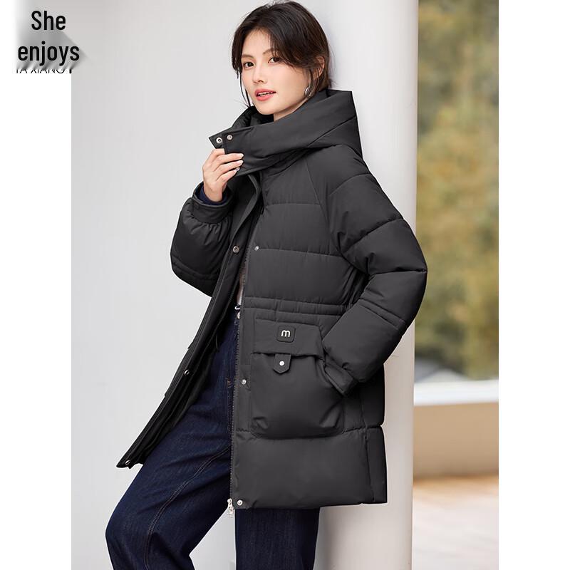 Women s Thickened Hooded Mid-Length Winter Parka T54F045 L