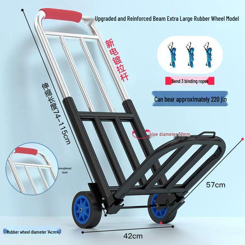 Foldable Handcart for Shopping and Luggage Transport