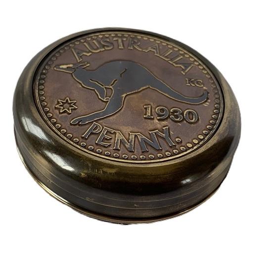 

Латунний Компас Пенні 1930 Морський Піратський Стімпанк Старий Репродукція відправляється з Мельбурна,