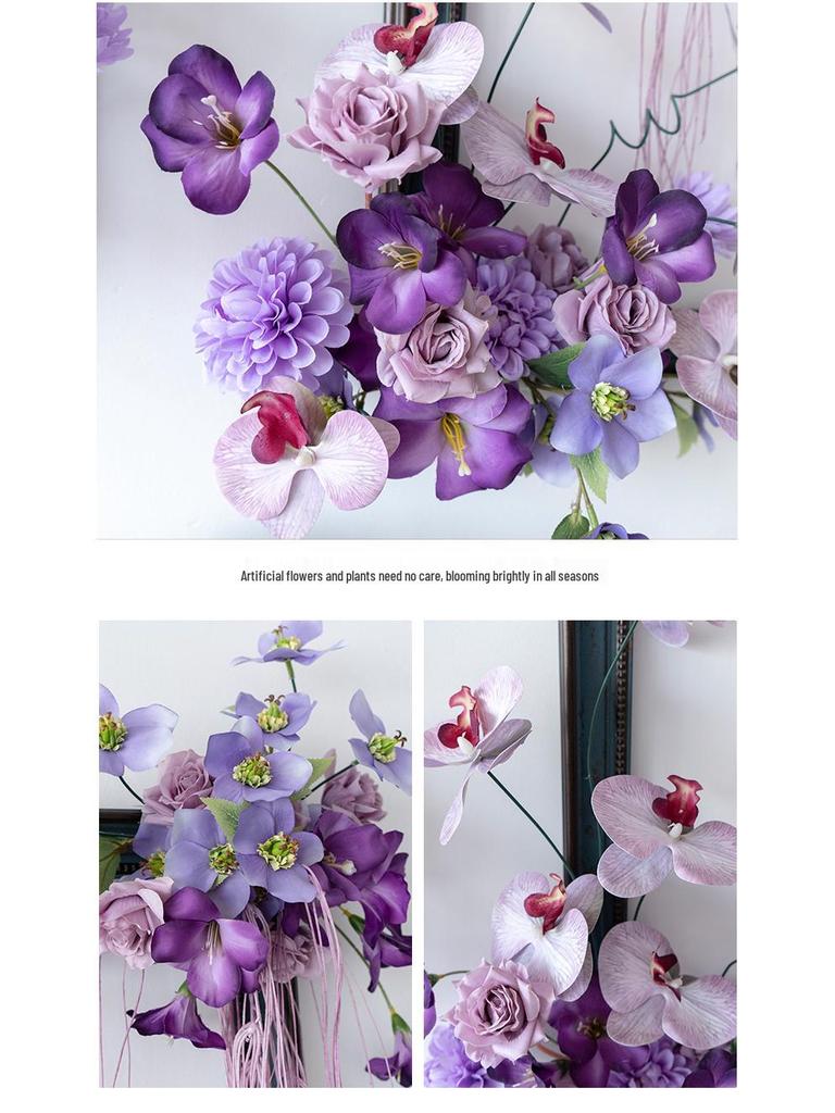 Floral Art Photo Frame Set for Wall and Window Decoration