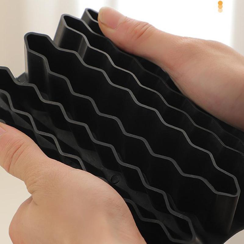 Creative Silicone Wave Pen Holder Durable Desktop Brush Holder Pencil Paint Brushes Storage Basket Supplies Stationery Organizer