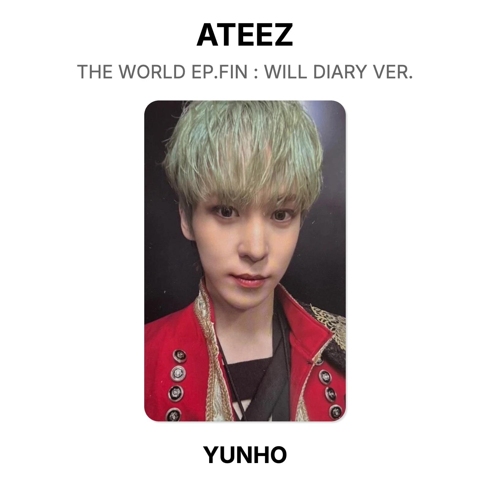 ATEEZ THE WORLD EP.FIN : WILL DIARY VER. Official Photocard YUNHO