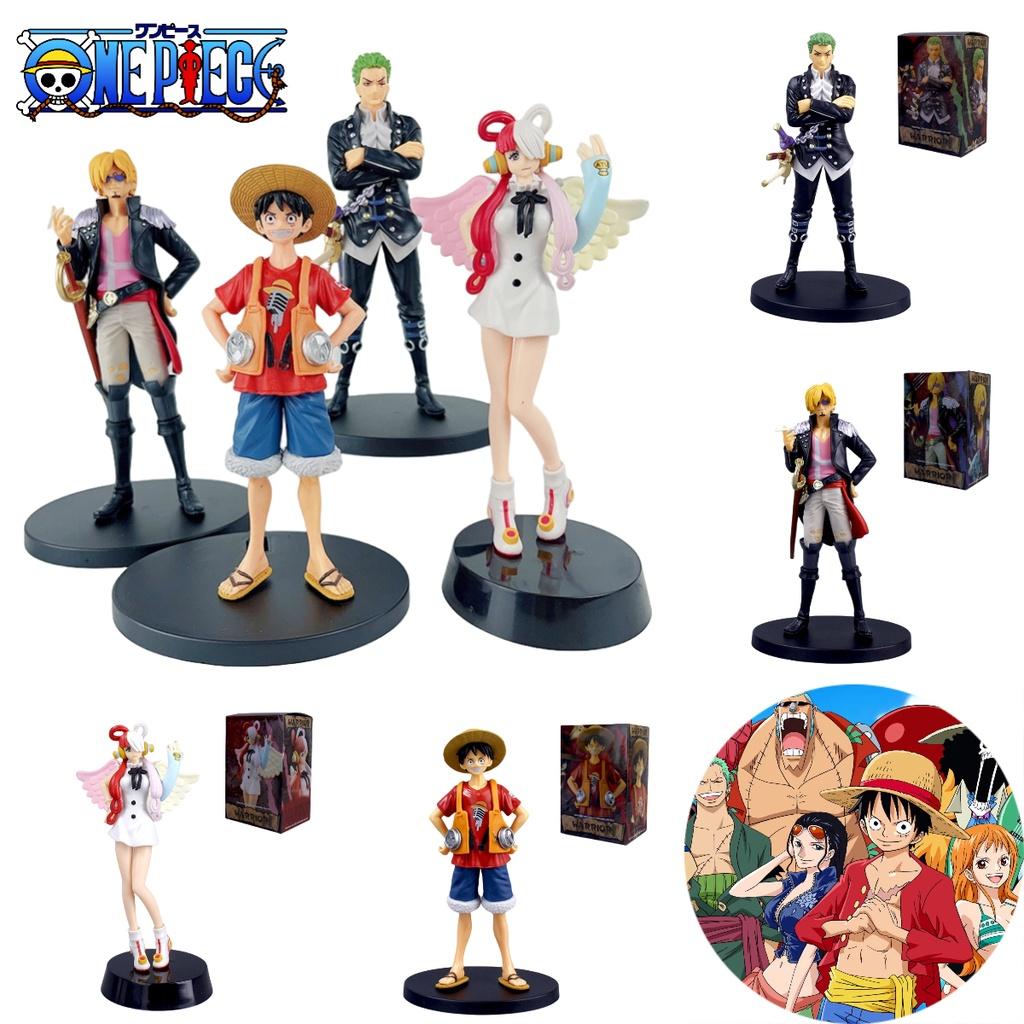 Limited Edition Red One Piece Movie Figures Monkey D. Luffy Roronoa Zoro Sanji And Usopp 18cm Pvc Toys