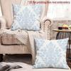2PCS 2D Flat Elegant & White Damask Throw Pillow Covers Luxury Soft Covers with Zip Closure Double-sided Printed Cushion Cover