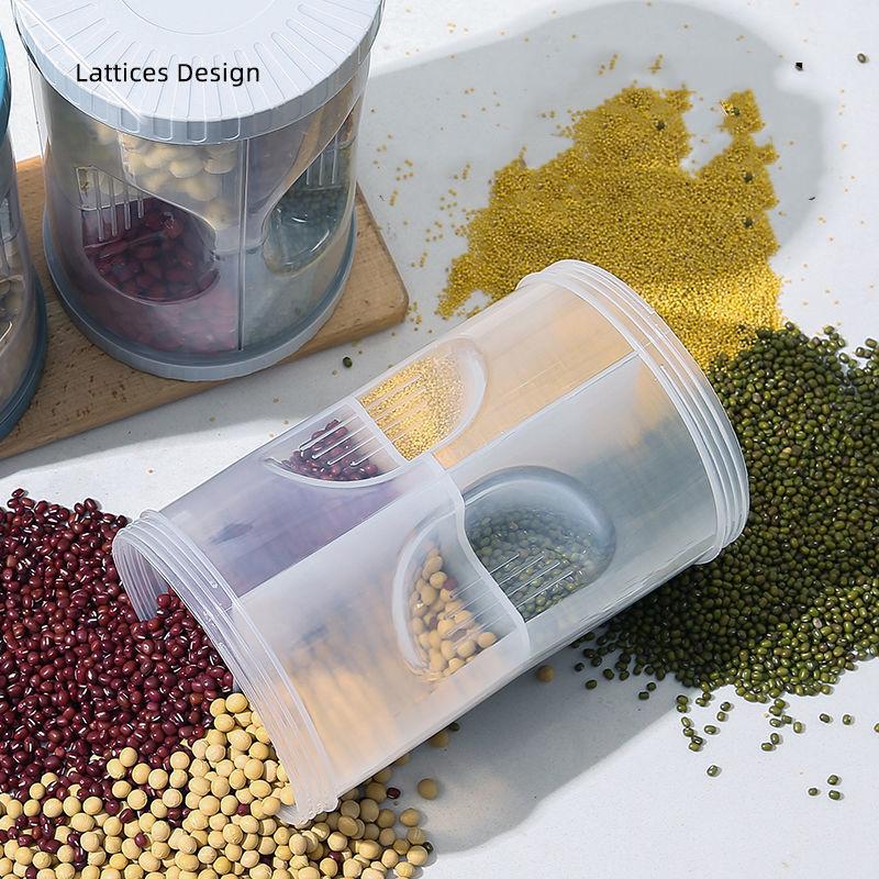 Aufgeteiltes Getreide-Aufbewahrungsglas, Getreide-Aufbewahrungsbox, Küchen-Aufbewahrungsdose für Getreide, feuchtigkeitsbeständiges Verschlussglas