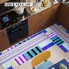 Kitchen Rug Pvc Waterproof Leather Carpet Long Non-slip Oil-proof Foot Mat Striped Colorful Dopamine Floor Mats Home Decor Rugs