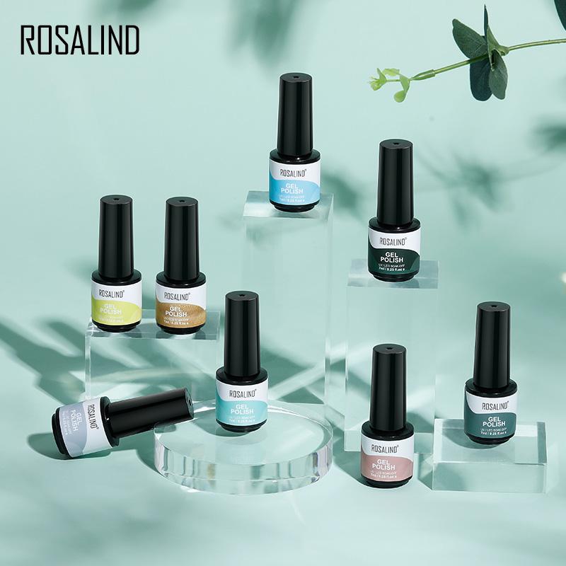 

ROSALIND Синий телесный Soak Off UV LED Полуперманентный гель-лак для ногтей Яркий цвет Гибридный лак для дизайна ногтей Гель-лак 7 мл