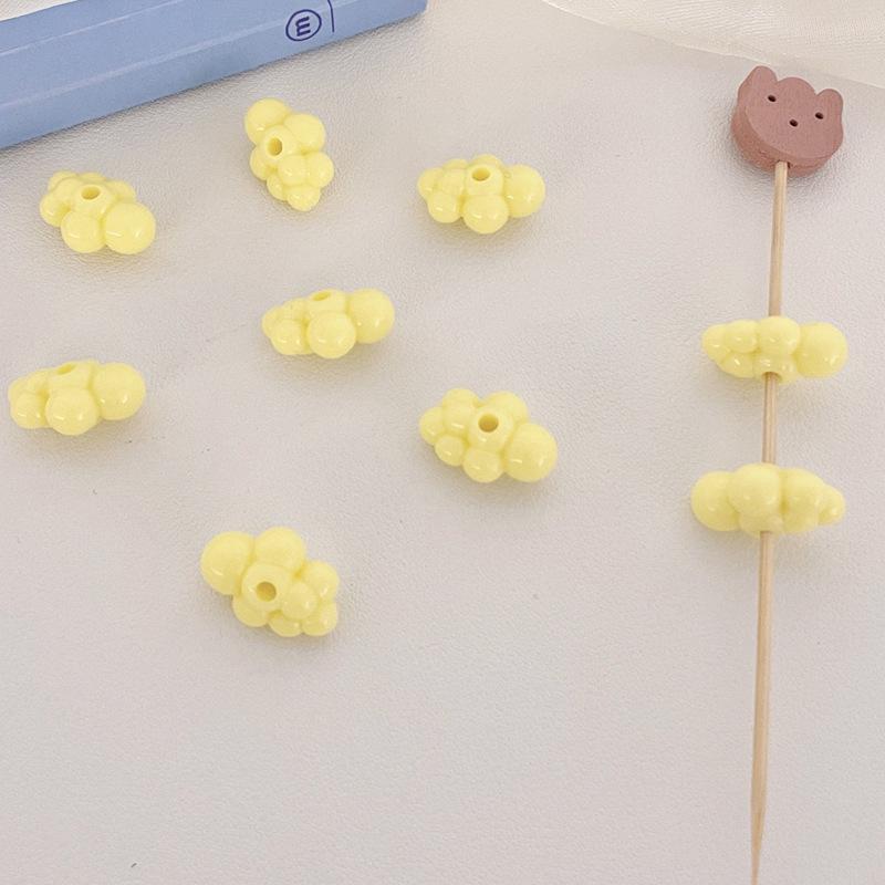14x21mm Acrylic Cloud Beads for DIY Phone Lanyards, Keychains, Hair Ties, and Ornaments.