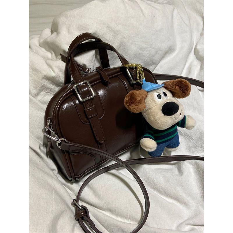 

Textured bag women s new autumn and winter retro handbag niche girl shoulder messenger bag trend чёрный