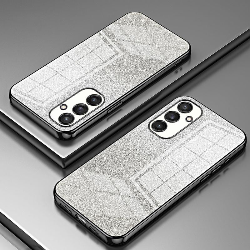 FLYKYLIN Luxury Gradient Glitter Bling Plating Case For Samsung Galaxy S24 S23 S21 Fe S22 Plus Ultra 5G Soft Silicone Back Cover