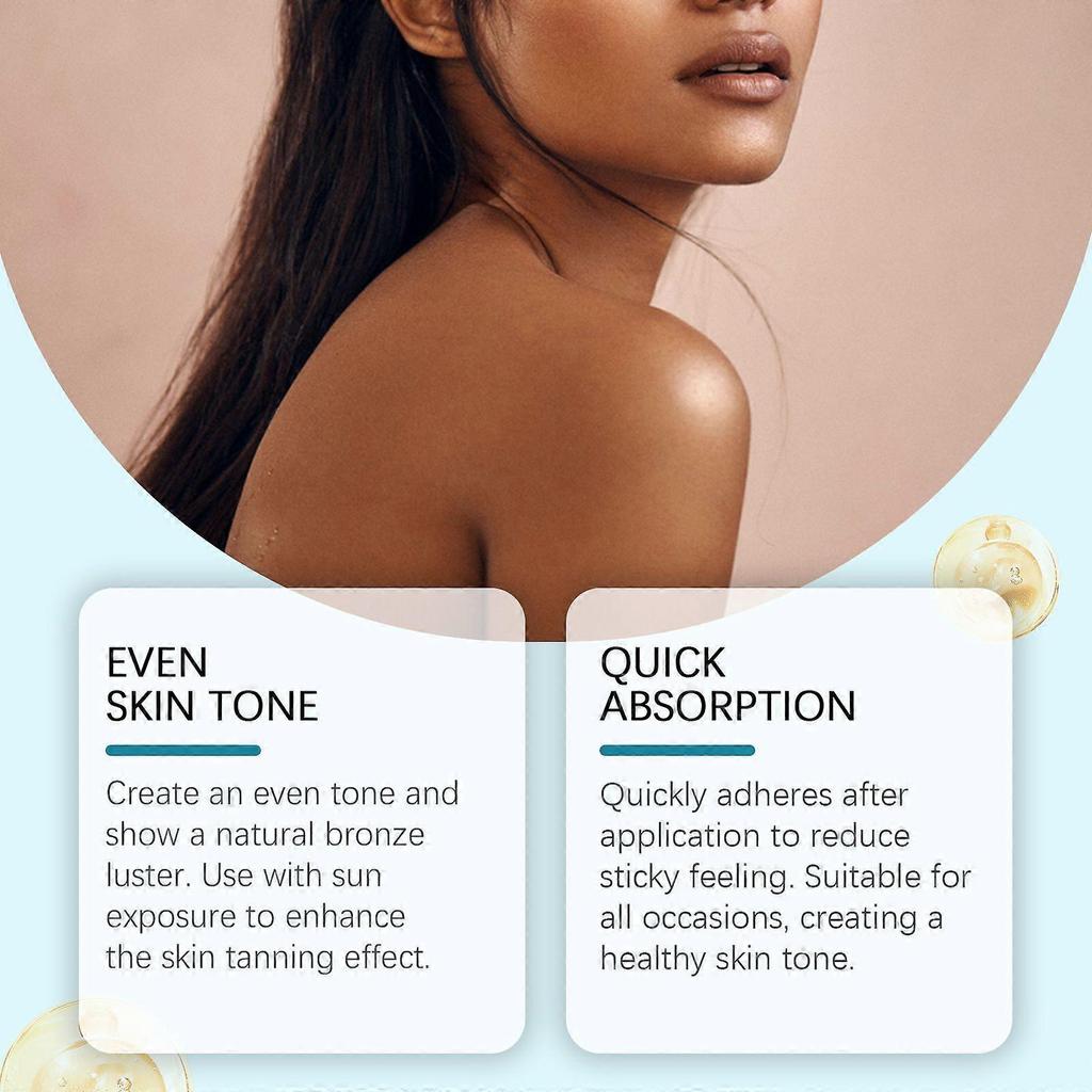 Limited time!!Oceaura Bronze Skin Tanning Lotion Summer Beach Bronze Wheat Skin Moisturizing Body Tanner