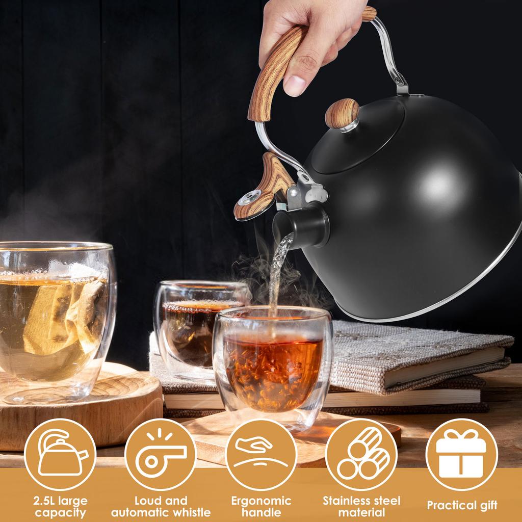 Kettle Teapot 2L 2.5 L 3L Stovetop Tea Kettle Multipurpo StainlessSteel Whistling Teapot Kettle Heat-resistant Teapot Coffee Jug