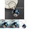 Modern Hummingbird Blossom Alloy Keyring With Glass Finish For Promotional Gifts And Party Favor Use