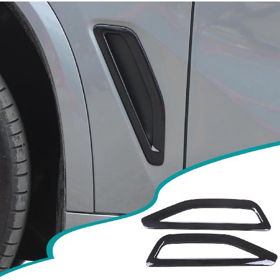 Front Side Fender Vent Decoration Trim Compatible with BMW X5 G05 2019-2022 Spoiler Body Decoration Cover, Air Flow Intake Hole Grille Exterior