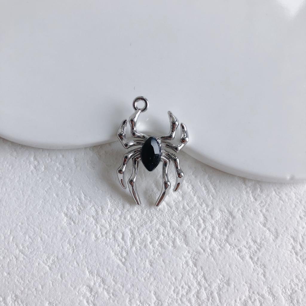 2pcs Alloy Pendants Spider Shape Colorful Unique Style Single Hole Pendants for Jewelry Making DIY Handmade Supplies Accessories