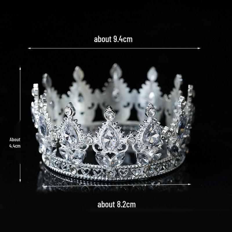 

Vintage Mini Crystal Crown Figurine for Children s Birthday Cake or Dress-Up