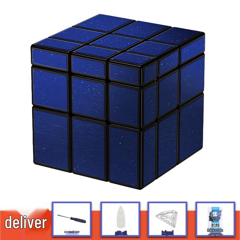 QiYi 3x3 Mirror S Cube: Smooth Brushed Puzzle for Kids, Fun Educational Toy