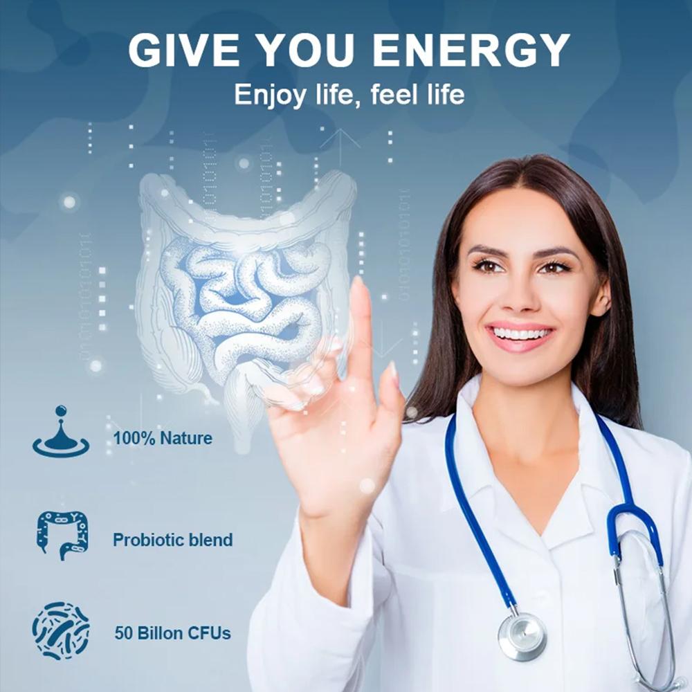 Probiotic, Prebiotics, Digestive Health Supplements, 120 Capsules