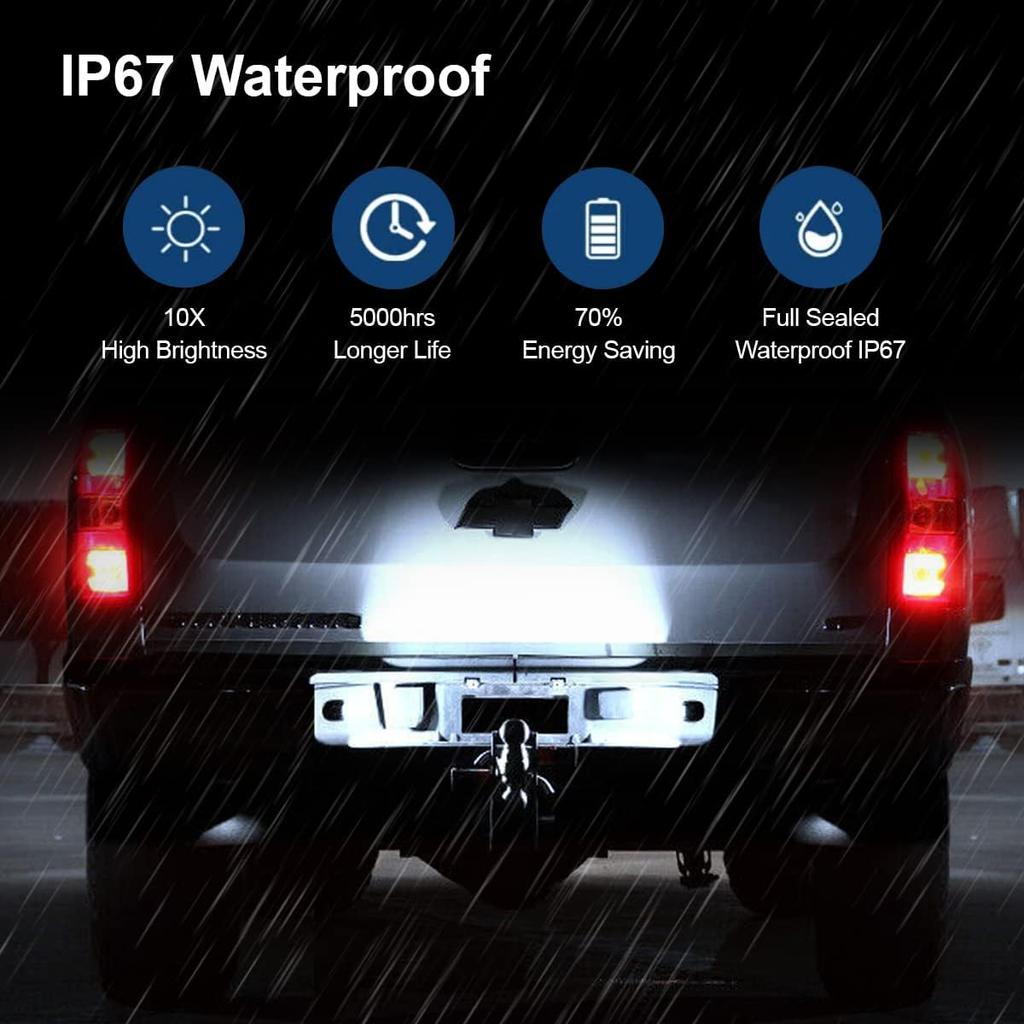 D-Lumina LED License Plate Lights Assembly Compatible with 1999-2013 Chevy Silverado GMC Sierra 1500 2500 3500 HD Suburban Tahoe Cadillac Escalade