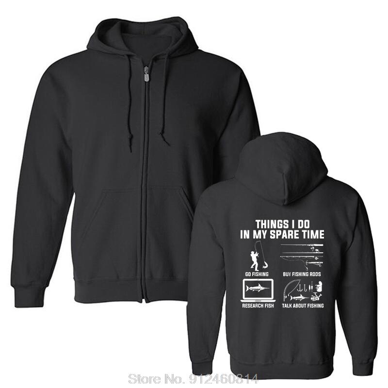 Dinge, die ich in meiner Freizeit mache Gehen Angeln Angelrute kaufen Hoodie Männer Baumwolle Pullover Kapuzenpullover Hip Hop Sweatshirt Harajuku Streetwear