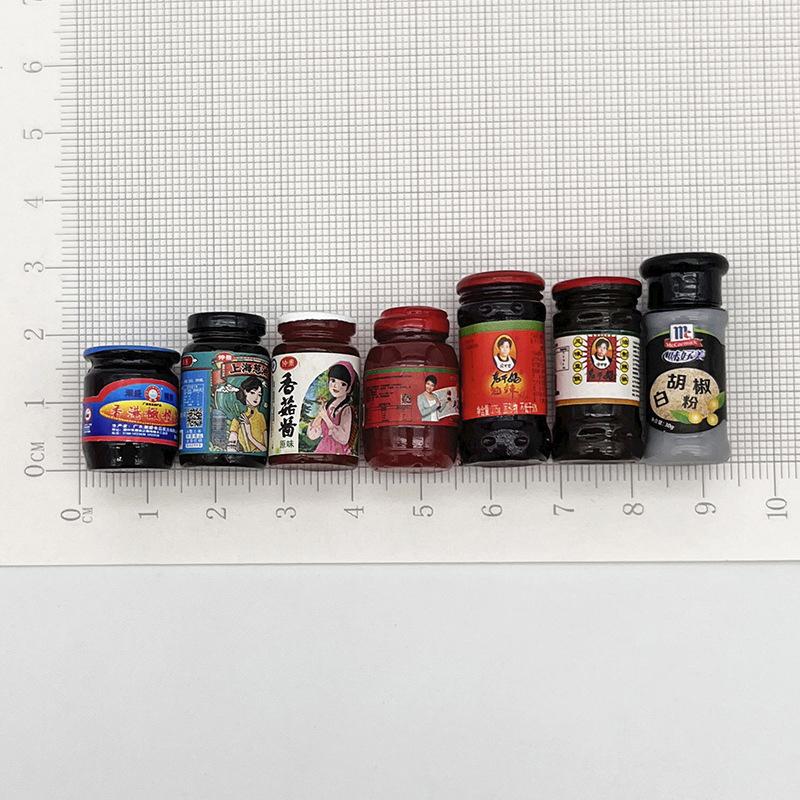 5Pcs Dollhouse Miniature Condiment Model Mini Kitchen Decoration Accessories