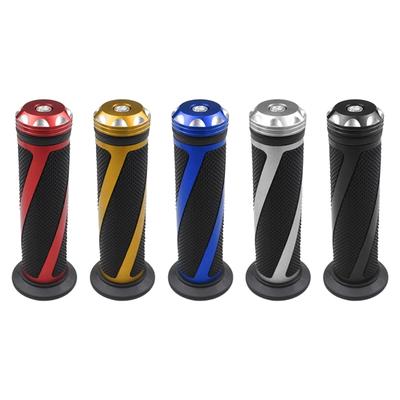 Ergonomic Motorcycle Handle Grips Rubber & Aluminum Handlebar Covers Easy Install  Motorcycle Hand Grip Sleeves