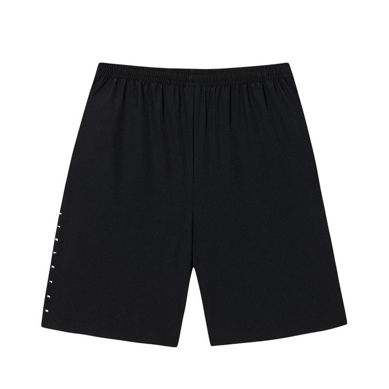 Anta Training Series Comfortable Simple Versatile Solid Color Mid Waist Five Point Casual Shorts Men Shorts Black 152527534-1
