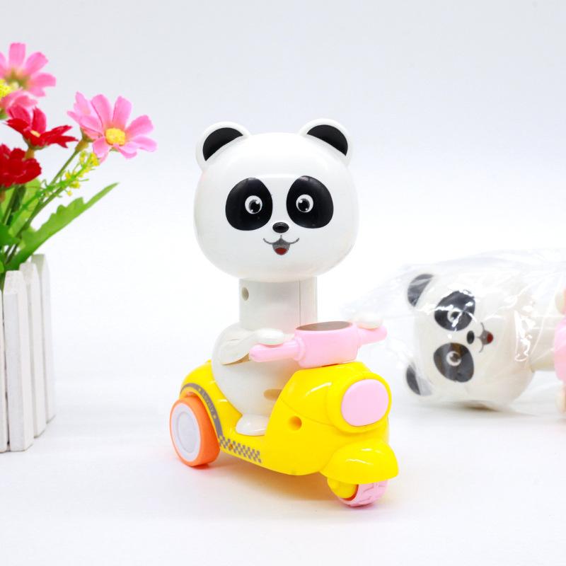 Push The Little Yellow Duck Cartoon Inertia Pull Back Motorcycle Children's Toy