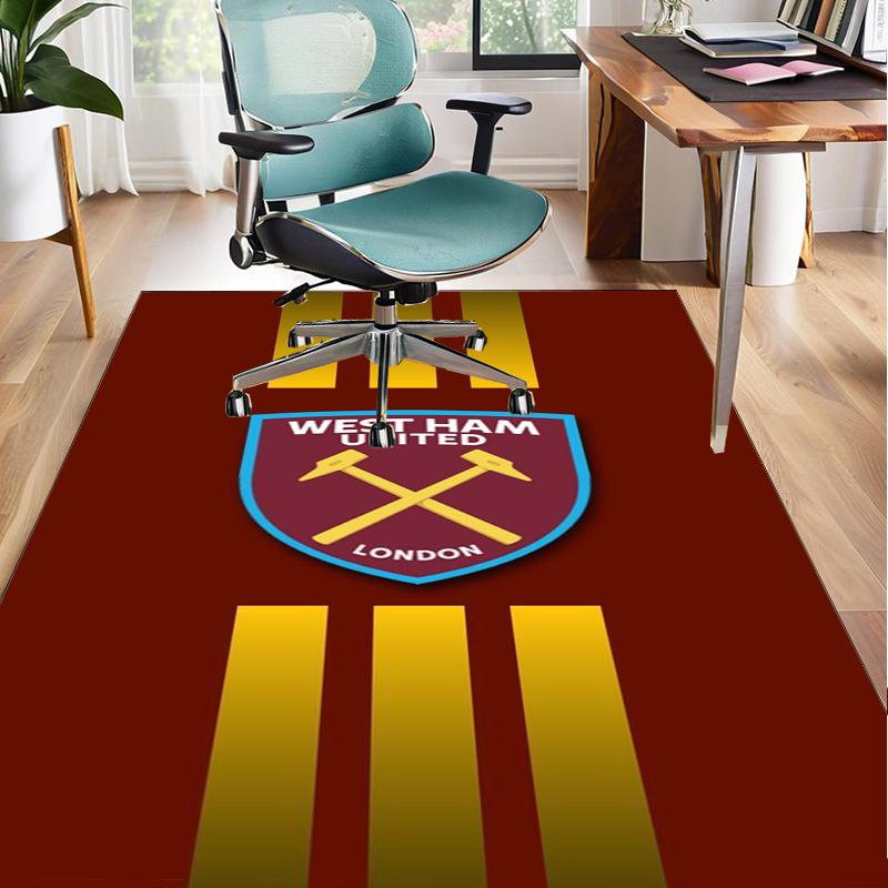Football Club Emblem Office Rug Chair Mat, Game Carpet, Suitable for Front Door, Bedroom, Living Room, Desk, Holiday Gift