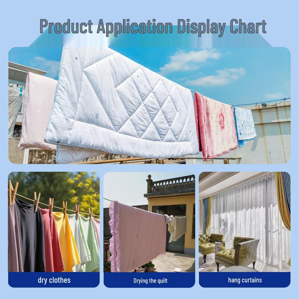 Adjustable Transparent Rubber-Coated Steel Wire Picture Hanging Device with Locking Line and Aluminum Sleeve Safety Rope