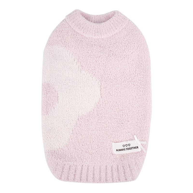 Pet sweater super elastic warm puppy dog bipeg autumn and winter knitted Bigbear teddy lapel clothes