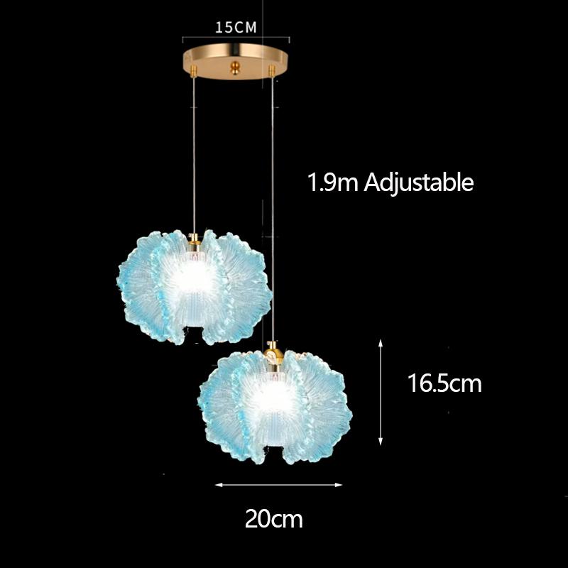 Xiaomi Nordic French Cream-style Long Line Chandelier Bedroom Bedside Lamp Dining Room Chandelier Acrylic Flower Warm Atmosphere Lamp