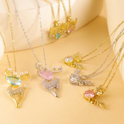 Necklace Yilu Has Your Antlers Titanium Steel Necklace Niche Versatile Accessories Simple Light Luxury Exquisite Necklace