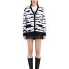 Karl Lagerfeld French Elegant Daily Commuting Dating Outfit Light Luxury Embroidered Cardigan Printed Knitwear Women Tops White 221L2002998