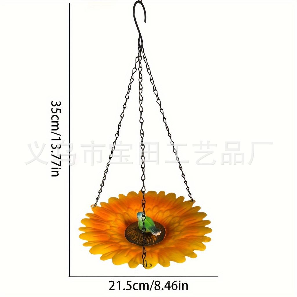 Metallic Iron Sunflower Bird Shape Garden Yard Pendant Garden Yard Anti-squirrel Bird Feeding