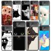 Cat Cute Kitten Cartoon Clear Phone Case For Samsung Z Flip 7 6 5 4 3 Galaxy ZFlip7 ZFlip6 ZFlip5 ZFlip4 ZFlip3 5G Print Cover Z
