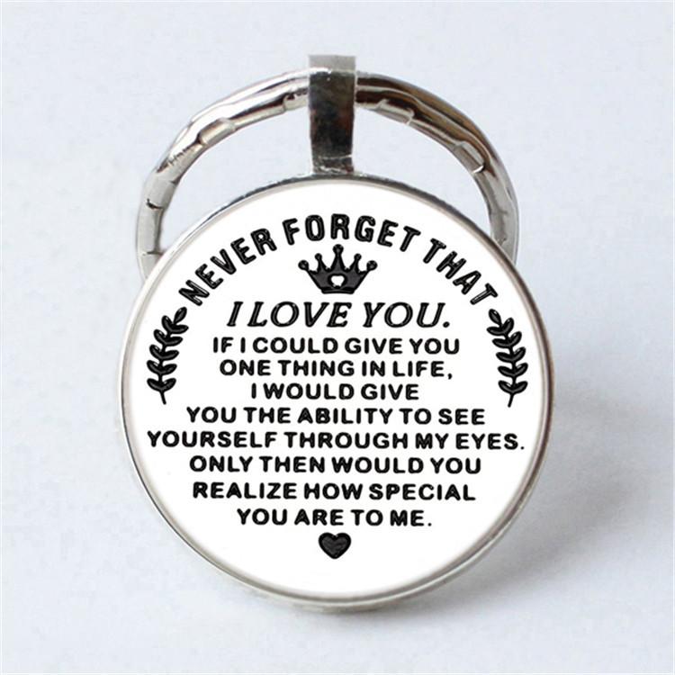 Keychain Accessories Pendant Floral Thanksgiving Text Good Friends Retro Personalized Keychain Gift Pendant