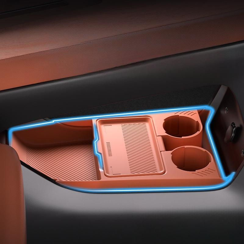 For Geely Galaxy E5 Central Control Lower Layer Storage Armrest Box Silicone Pad Car Interior Modification Voiture Accessories